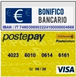 pagamenti bonifico e postepay